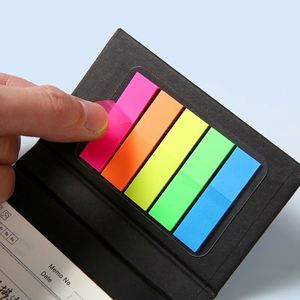 Custom Flip Page Sticky Notes Notebook Hard Cover Repositionable <b>Memo</b> <b>Pad</b> Set With Logo Printing for Corporate Gifts - Product Image 3