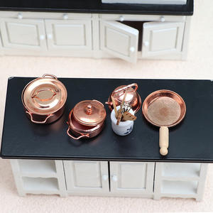 Maison de poupée 1:12, mini-meubles, accessoires de cuisine, bouilloire, couverts, pot, marmite, ustensiles de cuisine, 10 ensembles d'articles - Product Image 3