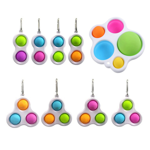 Juguete de silicona para bebé, llavero de arcoíris Simple Diimple, Push Popper Bubble, juguetes sensoriales para niños - Product Image 5
