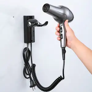 Black silver 110V 220V 1800W hair dryer hotel wall mounted abs