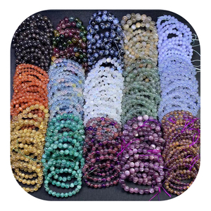 Bracciale con Charm da 8mm, Gioielli alla Moda, Bracciale in Cristallo di Quarzo Naturale, Bracciale in Pietre Preziose, Bracciale in Cristallo per Regalo - Product Image 2