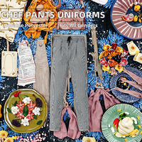 Pantalon de chef unisexe en polyester et coton pour uniformes de cuisine, service OEM
