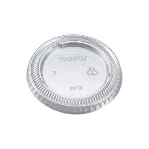Couvercles plats pour gobelets à portionnement, lot de 2500, transparents, anti-fuite, tailles 1,5-2 oz, ajustement sécurisé - Product Image 1
