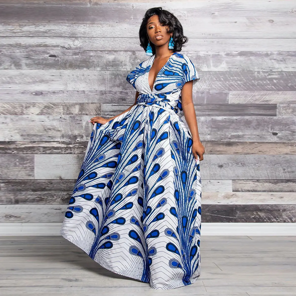Váy Dạ Hội Maxi Kiểu Kenya Cho Nữ, Trang Phục Kitenge Thời Trang Mới Nhất 2021 Quần Áo Nữ Châu Phi
