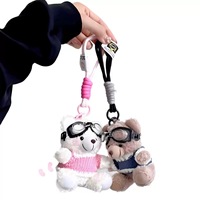 Pendentif en peluche petit ours, poupée créative, porte-clés ours mignon, breloque de sac