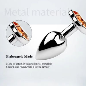 Anale plug Hartvormige metalen buttplug Volwassen seksspeeltjes Anale plug van roestvrij staal Stimulator Anale seksspeeltjes Prostaatstimulator Dildo - Product Image 4