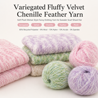 Fil fantaisie en velours chenille moelleux et varié, fil bouclé en plumes, peluche douce torsadée en Z pour tricot de pulls, écharpes, châles et chapeaux