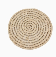 Vente chaude Design créatif de haute qualité écologique feuille de maïs naturel décoratif Table ronde Style bohème napperon
