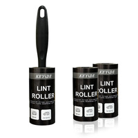 Rouleaux anti-peluches portables en plastique de 60 feuilles pour l'élimination des poils d'animaux (chats, chiens), brosse manuelle pour meubles, canapé, lit, tapis, vêtements
