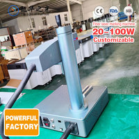 Machine de marquage laser portable 20W/30W, nouveau modèle mini pliable, machine de gravure laser à fibre pour plaques métalliques