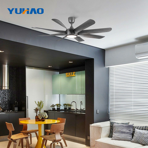 60 inch tinh khiết động cơ đồng siêu yên tĩnh điều khiển từ xa mờ 8 ABS Lưỡi lớn dẫn quạt trần với ánh sáng cho phòng khách - Product Image 6