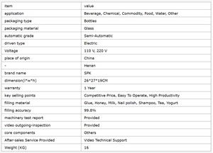 Máquina de Pistón Eléctrica Semiautomática para Líquidos Viscosos, Alta Productividad, Botellas de Vidrio, Agua, Miel, Champú, Té, Yogur, Leche, Esmalte de Uñas - Product Image 5