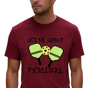 Chiedimi qualcosa sulle magliette grafiche divertenti a tema pickleball, maglietta regalo per giocatori di pickleball - Product Image 6