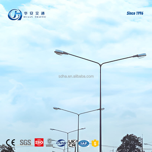 Acier galvanisé à piles solaire extérieur du réverbère de LED IP66 3m-application simple de route de double bras de gamme de taille de 12m - Product Image 3