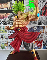 Figurine en résine artistique peinte à la main Dragon Ball Super Broly GK grandeur nature 1:1, Saiyan pleine puissance, avec éclairage LED, objet de collection anime pour exposition