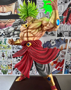 Figura de Resina Artística Pintada a Mano de <span class=keywords><strong>Broly</strong></span> de Dragon Ball Super, Tamaño Real 1:1, Saiyan de Máxima Potencia con Luz LED, Coleccionable de Anime - Product Image 1