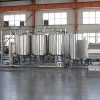 Ligne de production laitière en acier inoxydable, pasteurisateur discontinu, réservoir agitateur, pompe, unité de remplissage et de canalisations pour atelier laitier