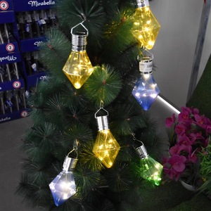 หลอดไฟโซลาร์เซลล์ Hejia รุ่น Diamond 0.06W แบบสวิตช์กดเอง สำหรับตกแต่งสวนภายนอก กันน้ำ ใช้สำหรับจัดแสงภูมิทัศน์ - Product Image 1