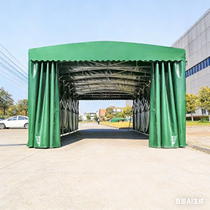   Toldo telescópico retráctil para garaje de coches - Carpa móvil plegable y retráctil para protección de vehículos - Product Image 1