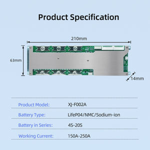 XJスマート<span class=keywords><strong>BMS</strong></span> 4S-20S 24V 25.6V <span class=keywords><strong>48V</strong></span> 60V 72V 150A 200A 250A RS485/UART BT バランス NTC <span class=keywords><strong>LifePO4</strong></span> NMC リチウムイオン Li-ion ナトリウムイオン <span class=keywords><strong>BMS</strong></span> - Product Image 6