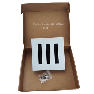 Modern 6X6'' HVAC doğrusal hava firar 3 yuvaları kayıt ızgara alüminyum alaşım kare şekli ofis kare kat HVAC sistemleri için - Product Image 2