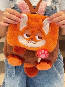 New Judy Carrot Handbag Double <b>Backpack</b> Plush Doll Coin Purse Toy Zootopia Cute Plush Bag Linda Best Selling Student <b>Backpack</b> - Product Image 6