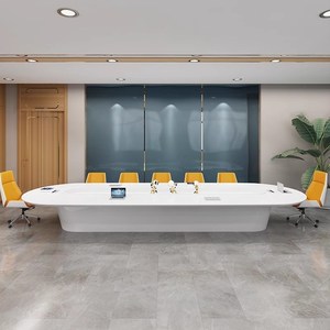 Table de conférence peinte, bureau de bureau atmosphérique, poste de travail moderne et <span class=keywords><strong>simple</strong></span>, bureau d'accueil pour les employés, table de négociation - Product Image 3