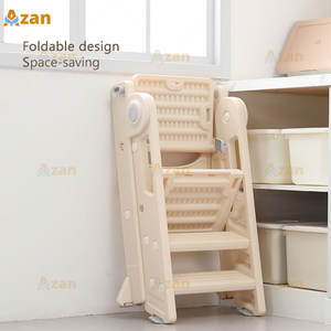 Torre de Aprendizaje Montessori 2 en 1 Plegable para Niños, Taburete de Pie Plegable para Cocina y Aprendizaje - Product Image 6