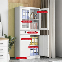 Archivador Metálico Moderno con Cerradura, 2 Cajones, Cerradura con Llave, Ecológico, con Recubrimiento Electrostático, Diseño KD, Duradero