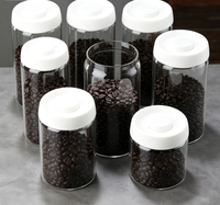 Hoge borosilicaat glazen potjes in het zwart voor cosmetica, lippenstift, parfum & shampoo verpakkingen - navulbaar met bamboe deksel en opties voor aangepaste labels