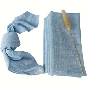 Nappe <span class=keywords><strong>de</strong></span> <span class=keywords><strong>table</strong></span> occidentale moderne en coton et bambou, carrée, avec bords ourlés, <span class=keywords><strong>tissu</strong></span> froissé, personnalisable, 42x42cm - Product Image 1
