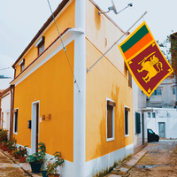 Drapeau Sri Lanka imprimé sur une seule face 3x5ft personnalisable pour toutes les bannières nationales et drapeaux d'affichage.