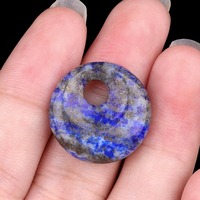 Pendentif AsVrai U 20 mm en pierre naturelle de cristal d'agate, forme cercle à trou partiel, pour la fabrication de bijoux, accessoires de collier DIY