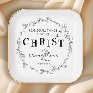Nordic Style Custom Logo Ceramic Jewelry Dish Gold Rim Trinket Tray Personalized <b>Ring</b> Holder Catchall <b>Plate</b> for Home Decor - Product Image 1