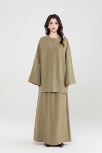 Mode modeste pour femmes musulmanes, ensemble coordonné, <span class=keywords><strong>tunique</strong></span> ample et jupe maxi évasée, personnalisable - Product Image 4