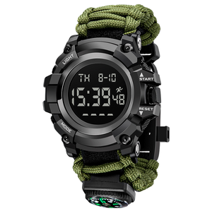 Reloj Digital de Supervivencia DFS13, Reloj Táctico Multifuncional para Exteriores, Resistente al Agua, con Doble Pantalla Analógica LED, Relojes de Pulsera Electrónicos - Product Image 1