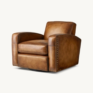 Chaise de luxe antique meubles d'hôtel chaise d'accent <span class=keywords><strong>fauteuil</strong></span> dossier tapisserie d'ameublement en <span class=keywords><strong>cuir</strong></span> chaises de bibliothèque - Product Image 2
