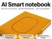 Bloc-notes électronique LinkBuddy 1.0 avec enregistrement vocal et résumé IA pour réunions d'affaires