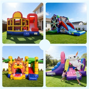 Grande structure gonflable, château gonflable à sauter, vente chaude, château gonflable commercial et toboggan, structures gonflables pour fêtes - Product Image 5
