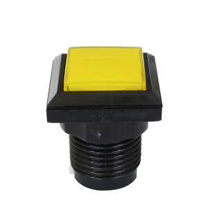 Square Illuminated <b>Push</b> <b>Button</b> <b>Switch</b> 33mm With Black Base For Amusement Machine Accessories - Product Image 5