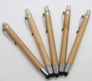 Yüksek kaliteli özel çevre dostu sürdürülebilir bambu tükenmez kalem