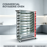 Four à rôtisserie au gaz commercial / Rôtissoire à poulet à 9 étages à vendre
