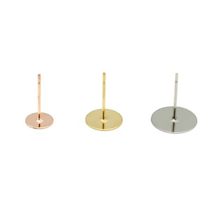 Anno Jewelry Stainless Steel Flat Head Earring Posts Round <b>Studs</b> <b>Titanium</b> Steel DIY Jewelry Accessories - Product Image 2