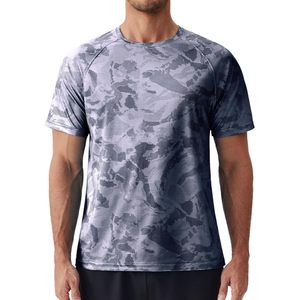 เสื้อว่ายน้ำผู้ชาย Rash Guard UPF 50+ แห้งเร็ว เย็นสบาย เสื้อยืดตกปลา เสื้อกีฬาสีเทาเข้ม - Product Image 1
