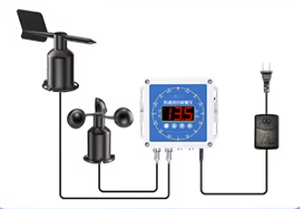 デジタル風速警報システム可聴視覚警報リモートリアルタイムモニタリング大画面麻酔センサーIP65 - Product Image 2