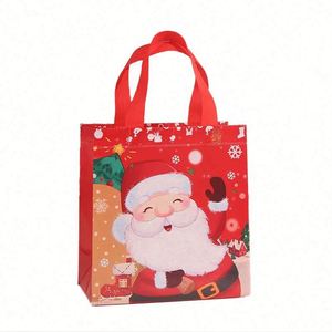 Bolsas de tela coloridas para Navidad, bolsas de compras impresas no tejidas para regalos de fiesta, venta al por mayor - Product Image 1
