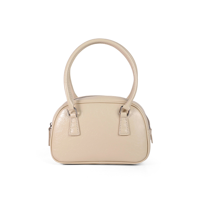 Wholesale Simple Genuine Leather Women's Top Handle Handbag Boston Bag High Quality Cowhide Crossbody Bag