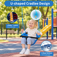 ROPECUBE Balançoire pour tout-petits et balançoire 2-en-1 pour bébé - Siège de balançoire à corde réglable pour enfants |    Balançoire de jardin durable pour bébés et tout-petits