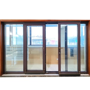 باب أمان انزلاقي أنيق علوي من سبائك الألومنيوم نوافذ وأبواب من سبائك الألومنيوم - Product Image 4