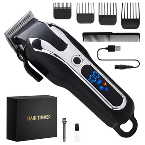 PRITECH Wholesale Global Voltage Men's Cordless Hair Trimmer Hair cut Machine Electric Professional Hair Clipper